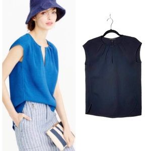 J. CREW Honeycomb Cocoon Top Black Size 0